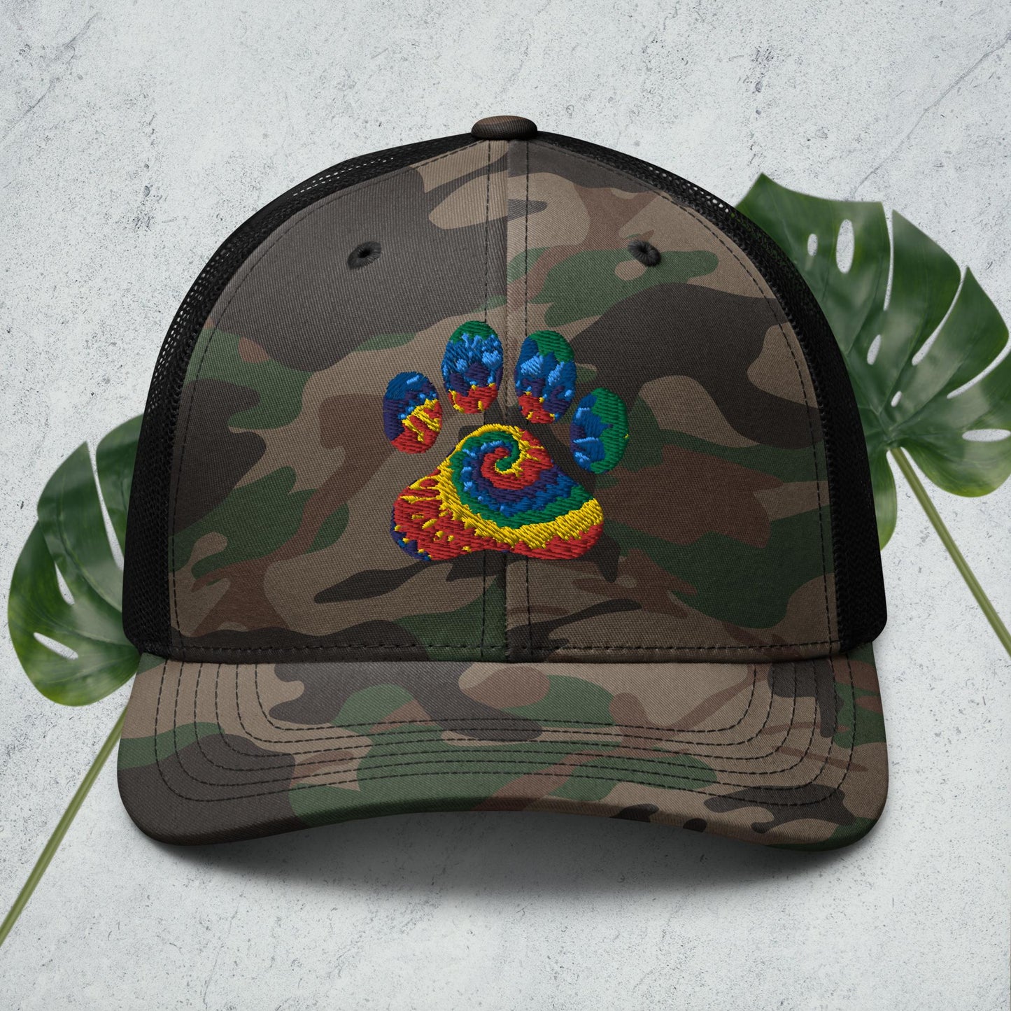 Camouflage trucker hat