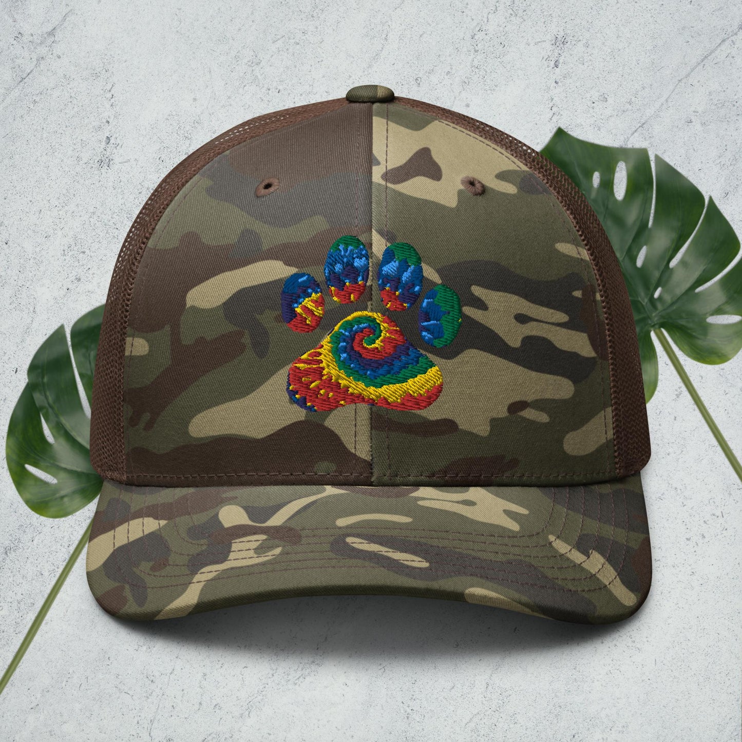 Camouflage trucker hat