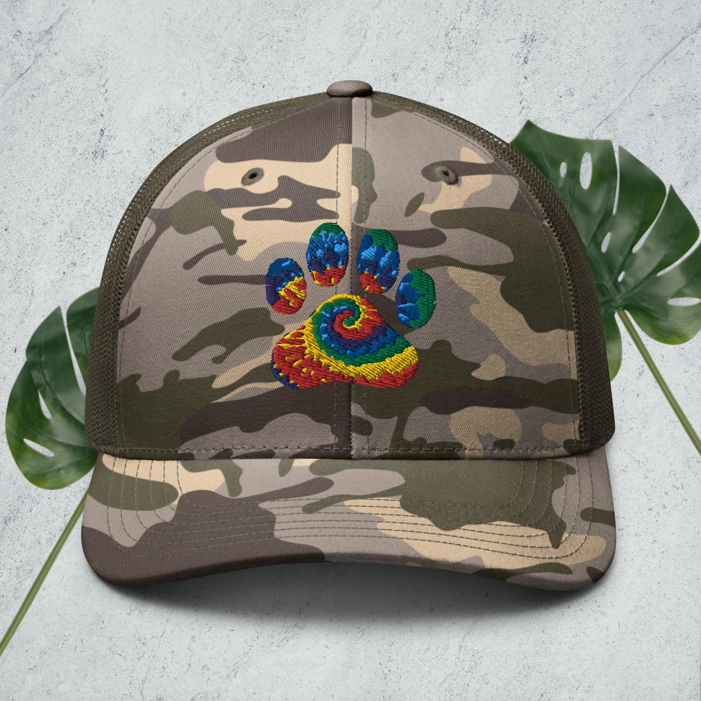 Camouflage trucker hat